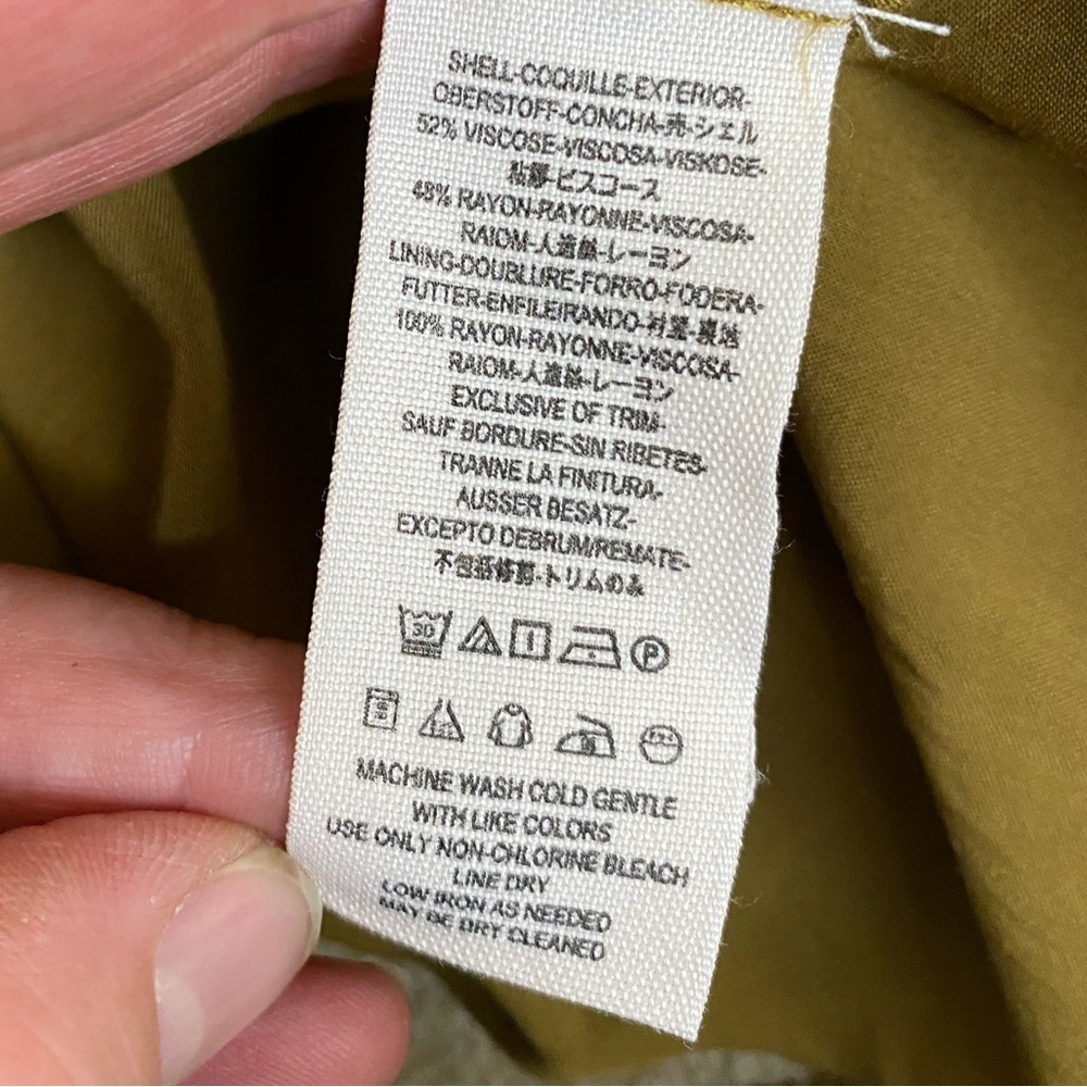 Free People NWOT Boho Green Long Sleeve Oversized Tunic Sz XS - Picture 8 of 8